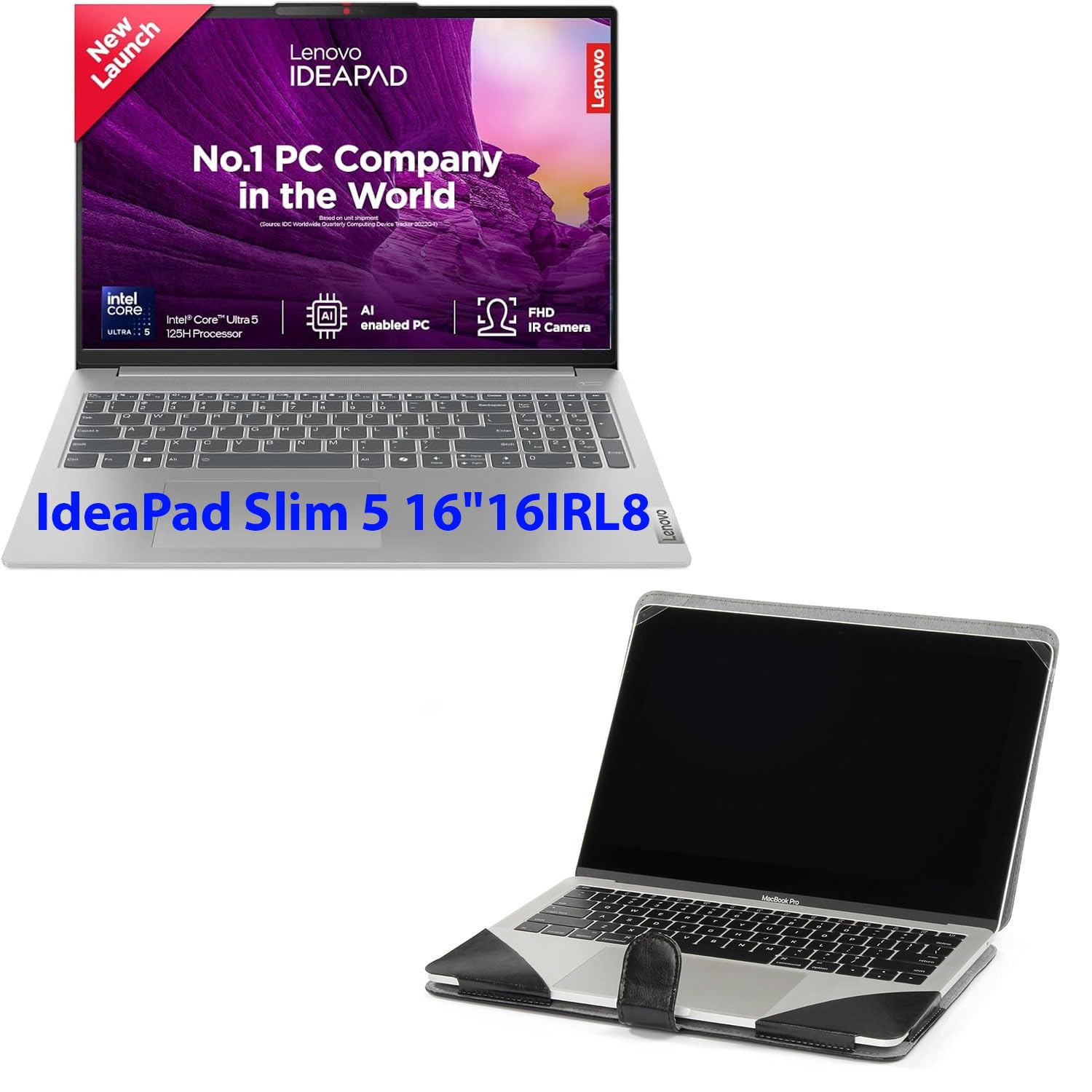 Dorca® case for Lenovo IdeaPad Slim 5 16" 16IRL8 82XF - Elegant PU Leather Laptop Case (37 * 26 * 2.5 cm) (B0D8K6RXJL) Amazon Price History, Amazon Price Tracker