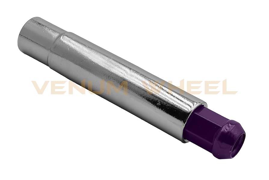 24) Purple M14x1.5 Acorn Seat Spike Lug Nut Steel 4.5