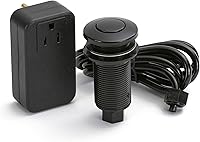 Vista 8 de Lew Electric Interruptor de aire y controlador de eliminación de basura con botón (negro inoxidable)