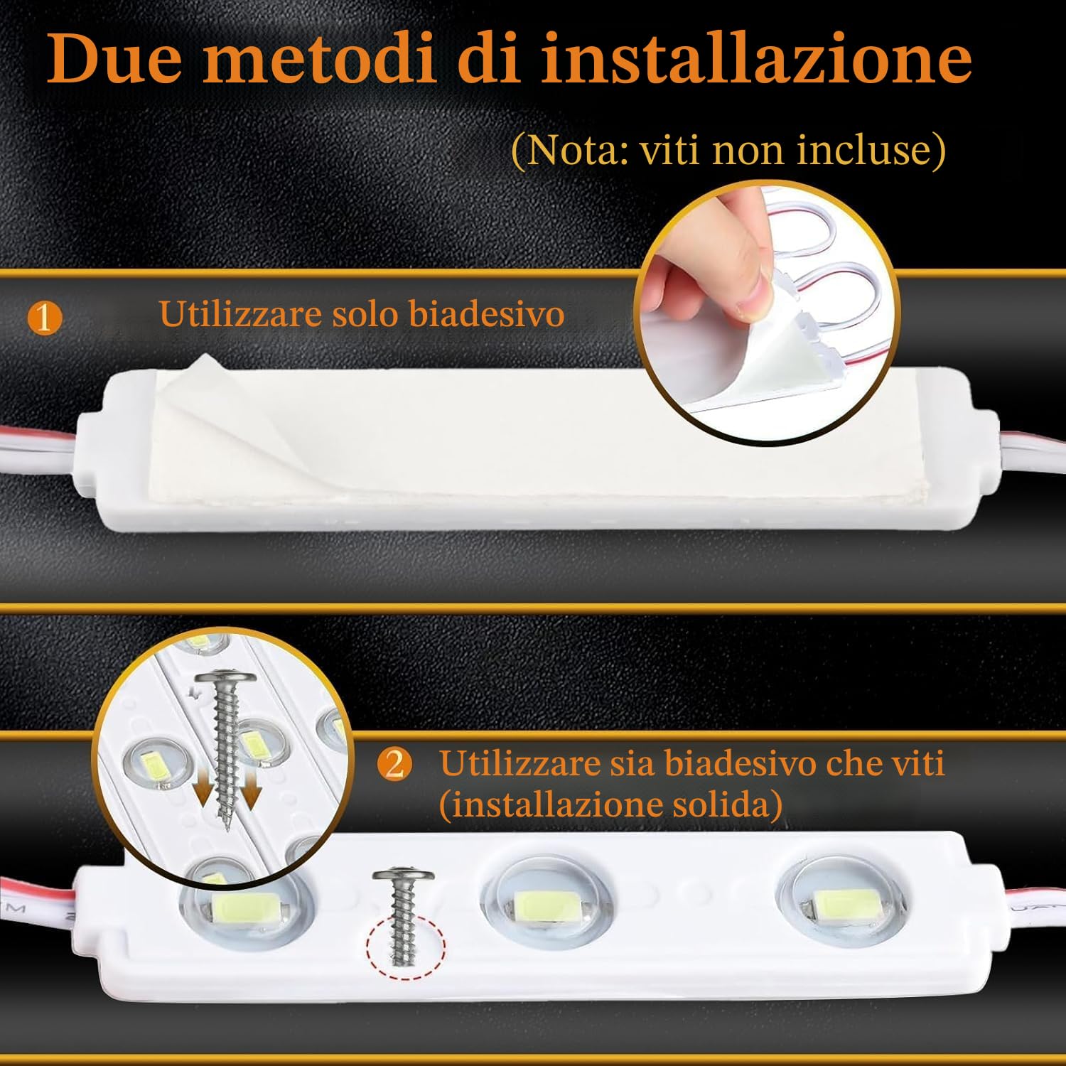 Topcloud Set di luci interne per furgone, 120 LED, impermeabile, camion, transit, bus, LWB, 20 moduli