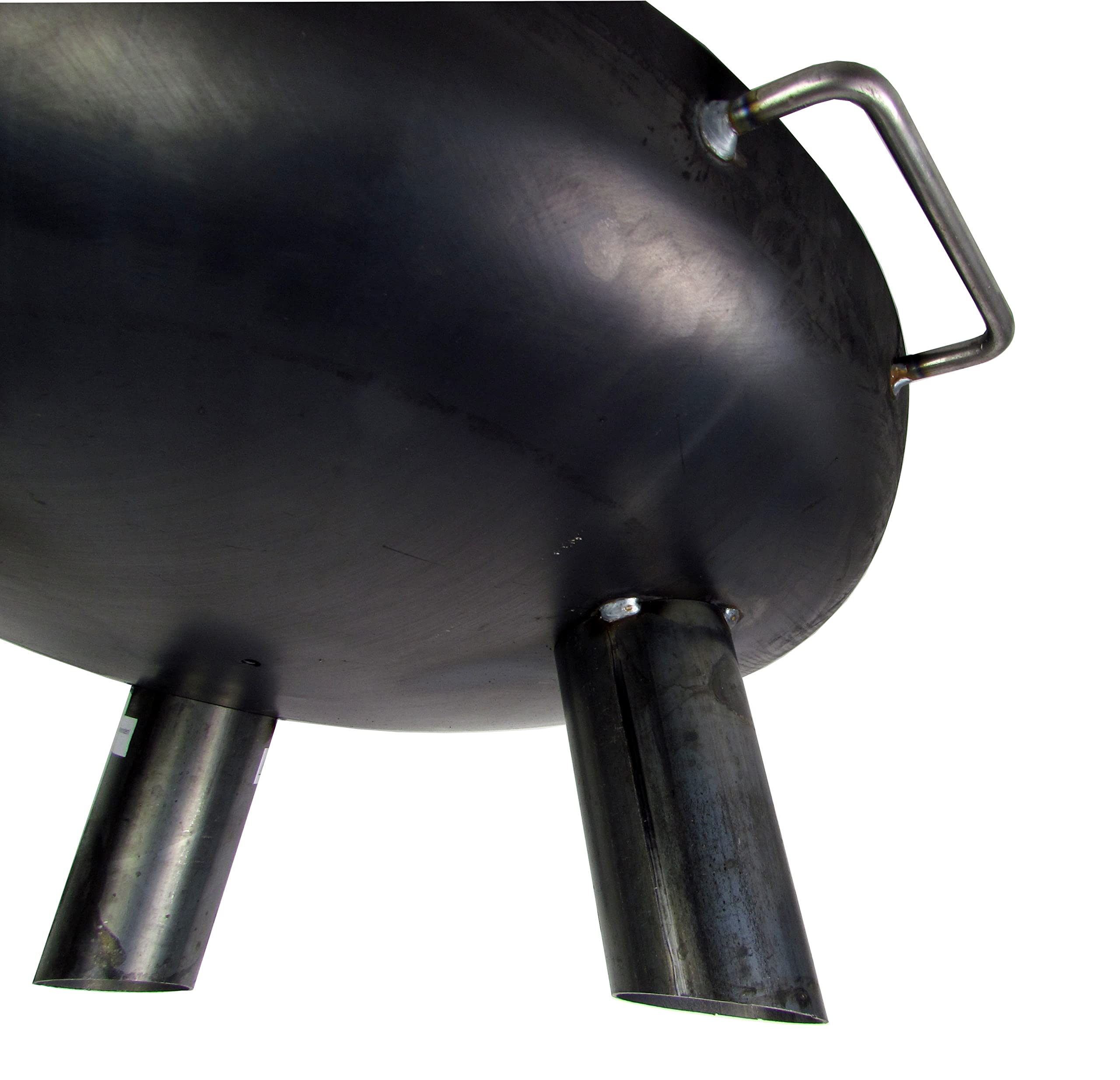 Feuerschale - Höhe 25cm - Massive und dekorative Schwarze Feuerstelle - Feuerschale für den Garten, Terrasse oder Camping (Ø 55cm)