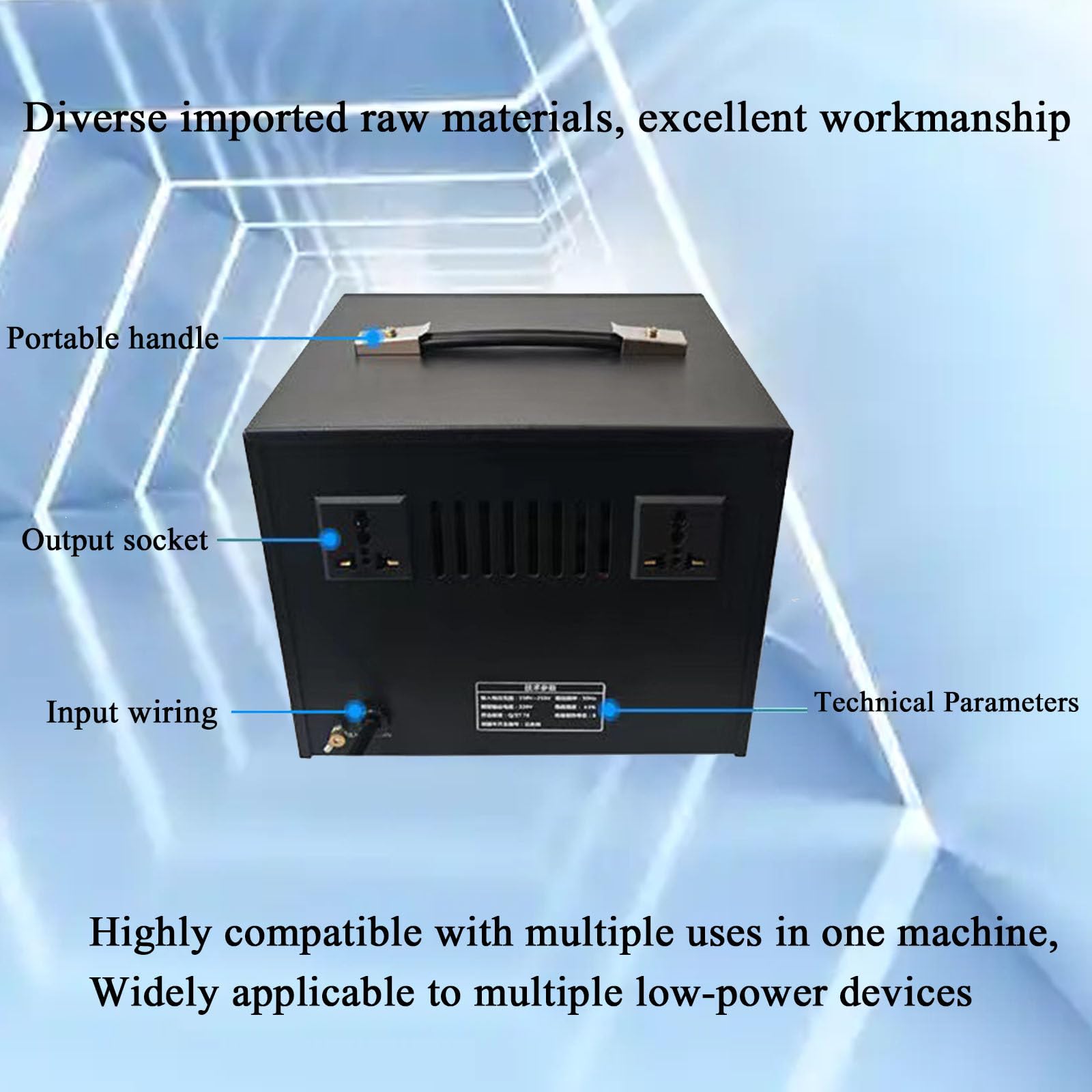 Estabilizador voltaje electrónico,estabilizador voltaje completamente automático 1000W-10000W Fuente alimentación estabilizada CA refrigeradores,computadoras,hogares alta potencia,5000W-110V
