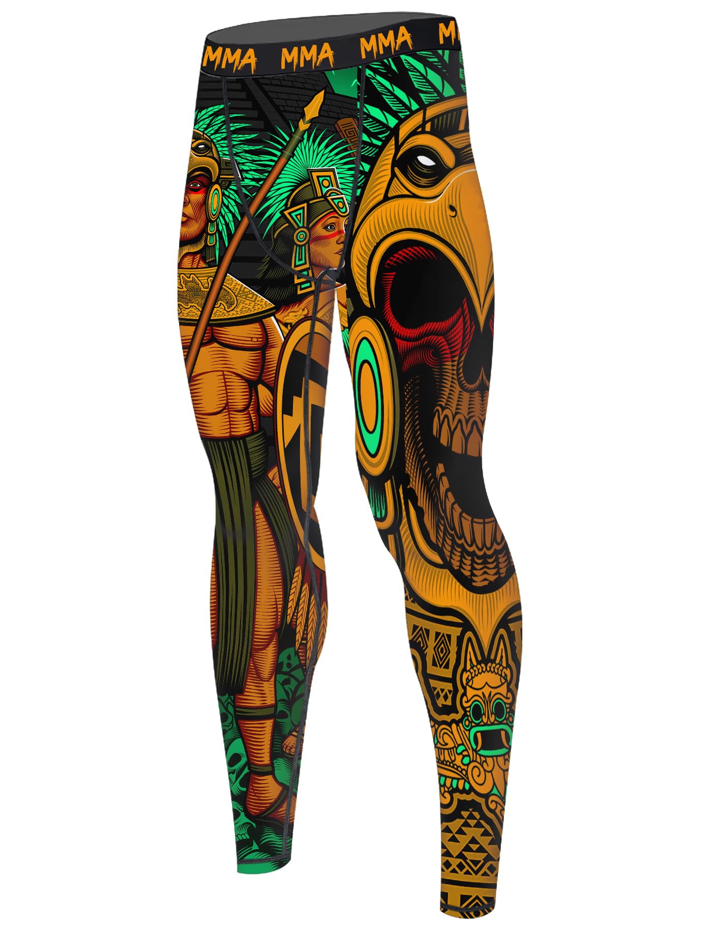 HYPEWAVECompression Pants Rash Guard Jiu Jitsu Workout Pants Tights Base Layer Quick Dry HeatGear Leggings for Men