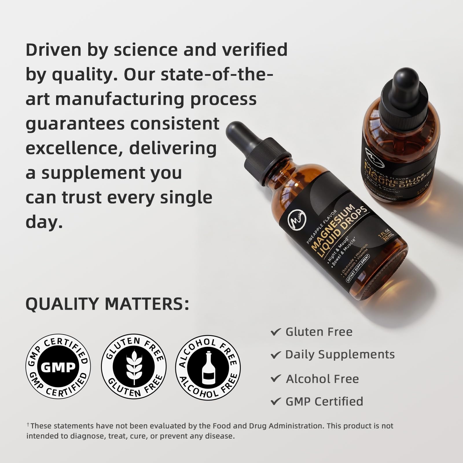 M inch Magnesium Glycinate Liquid, High Absorption Magnesium Liquid Drops with Chamomile, Hawthorn, Ginger Extract & Vitamin B6, B9, B12, Magnesium Supplement, Pineapple Flavor, 1 Fl Oz (Pack of 2) — Amazon image 7