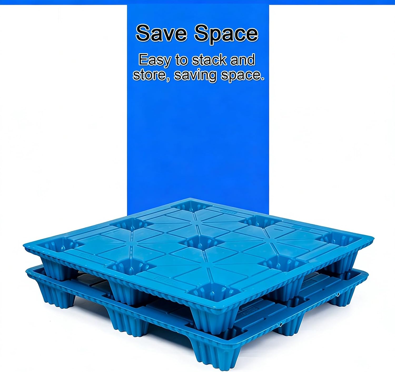 Industry Pallet, Plastic Pallets, Stackable High Density Polyethylene Material, Moisture Proof and Impact Resistant, Suitable for Warehouses