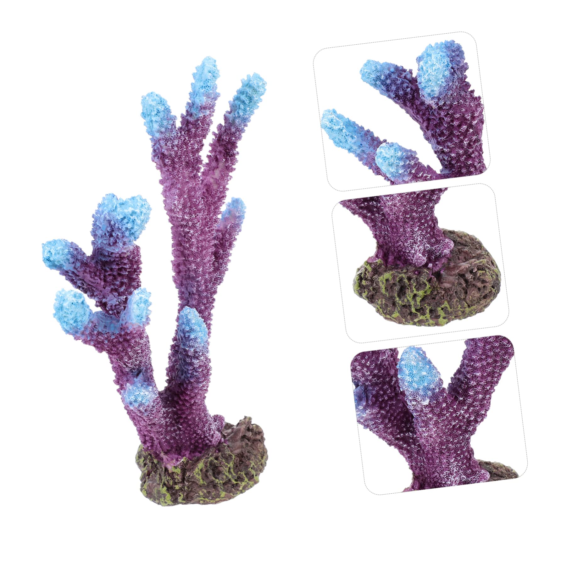 Mipcase Adornos De Arrecife De Coral Falsos para Pecera Decoración para Acuario De Planta De Resina Artificial Imitación De Planta para Acuario Adorno De Roca para Decoración Decorativa