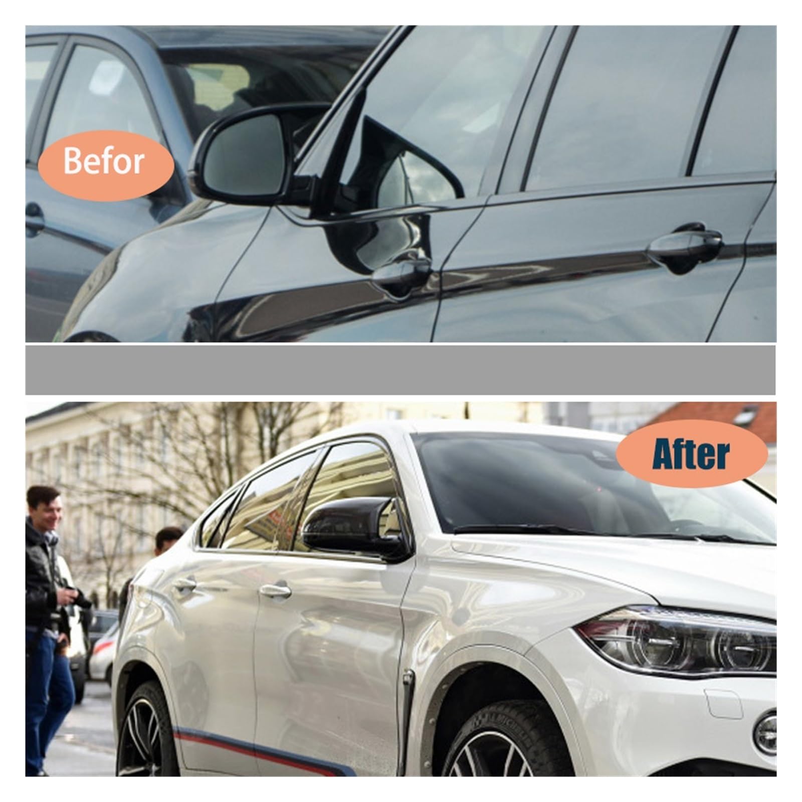 espejo retrovisor Para BMW F85 F86 X5M X6M 2015-2019 Cubierta de espejo fibra carbono Estilo coche Puerta lateral Ala retrovisor Tapas