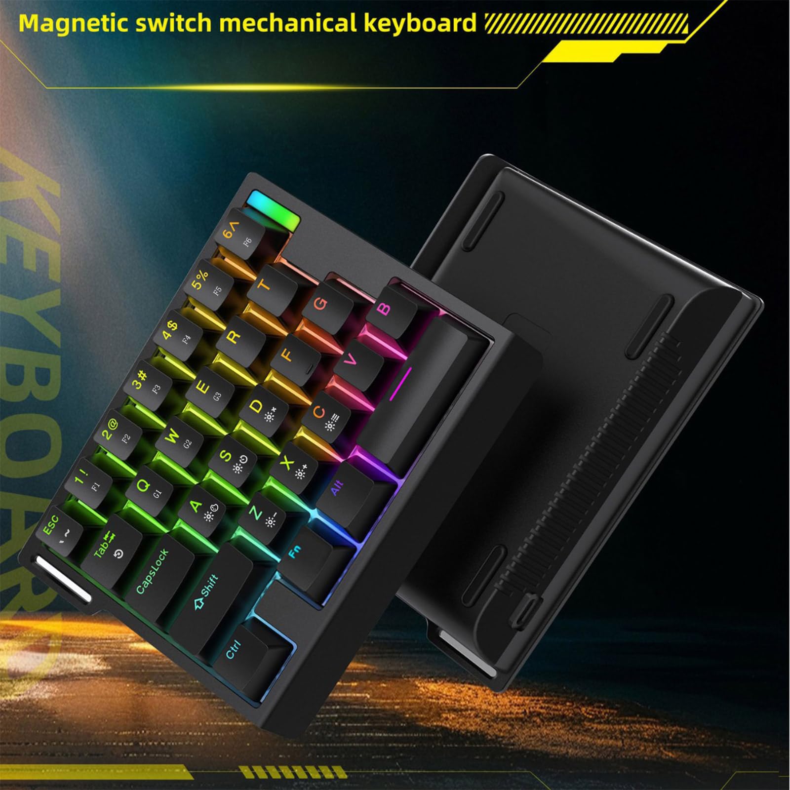 Tastiera meccanica, interruttore magnetico, sport gaming, con una sola mano, hot swap, tastiera da gioco per ufficio, tastiera programmabile