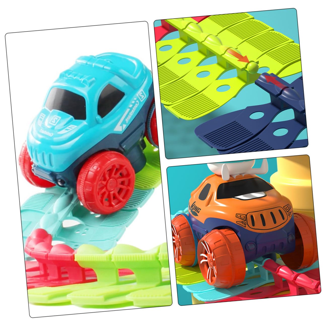 Carro Elettrico su Rotaia Giocattolo Led, Set 1 in Plastica | Gioco Educativo e Creativo, Guida Simulata Sul Tracciato, Robustezza Elevata per Ragazzo Ragazza