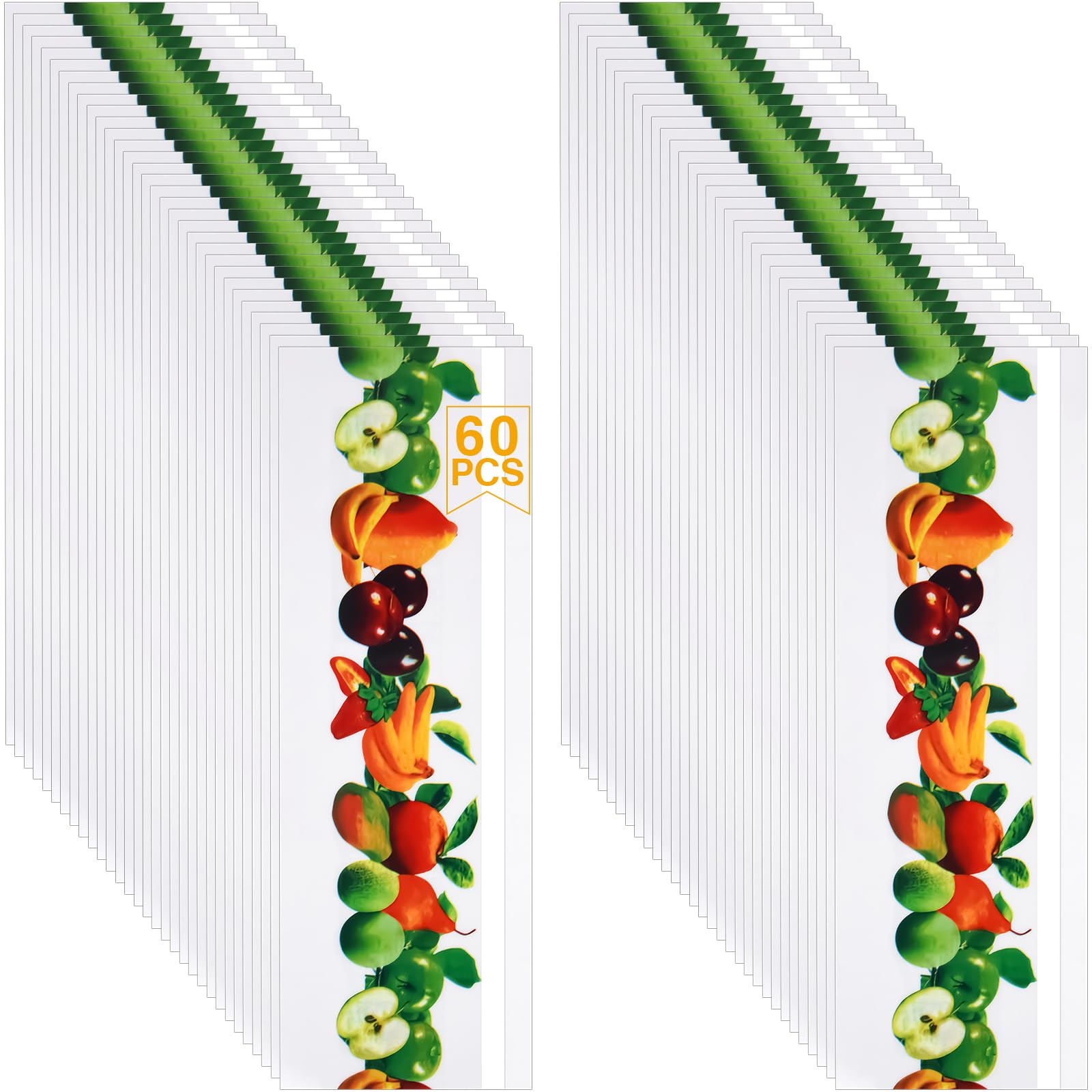 Pack of 60 Fly Trap Stickers, Fly Traps for Window, Sticky Fly Trap Papers, Indoor Fly Catcher, Fly Stickers for Home