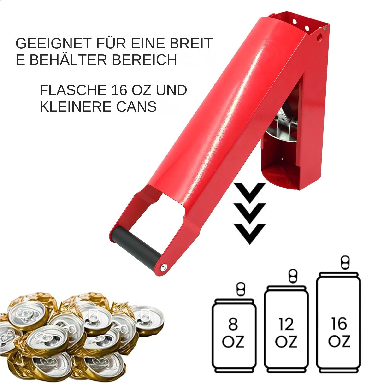 Broyeur de canettes pour recyclage mural en aluminium, gadget de cuisine, activités de plein air, fêtes, réunions de , domestique, outil d'élimination de canettes de boissons, 11,7