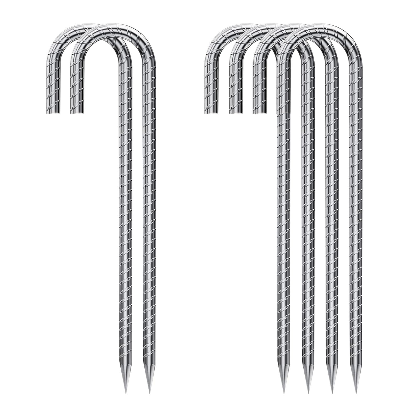 Anclaje de suelo para cama elástica antirviento con piquetas de suelo metálicas de 32 cm