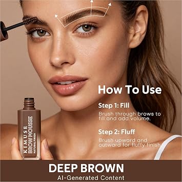 KIMUSE Fluffy Brow Mousse, Volumizing & Waterproof Eyebrow Gel