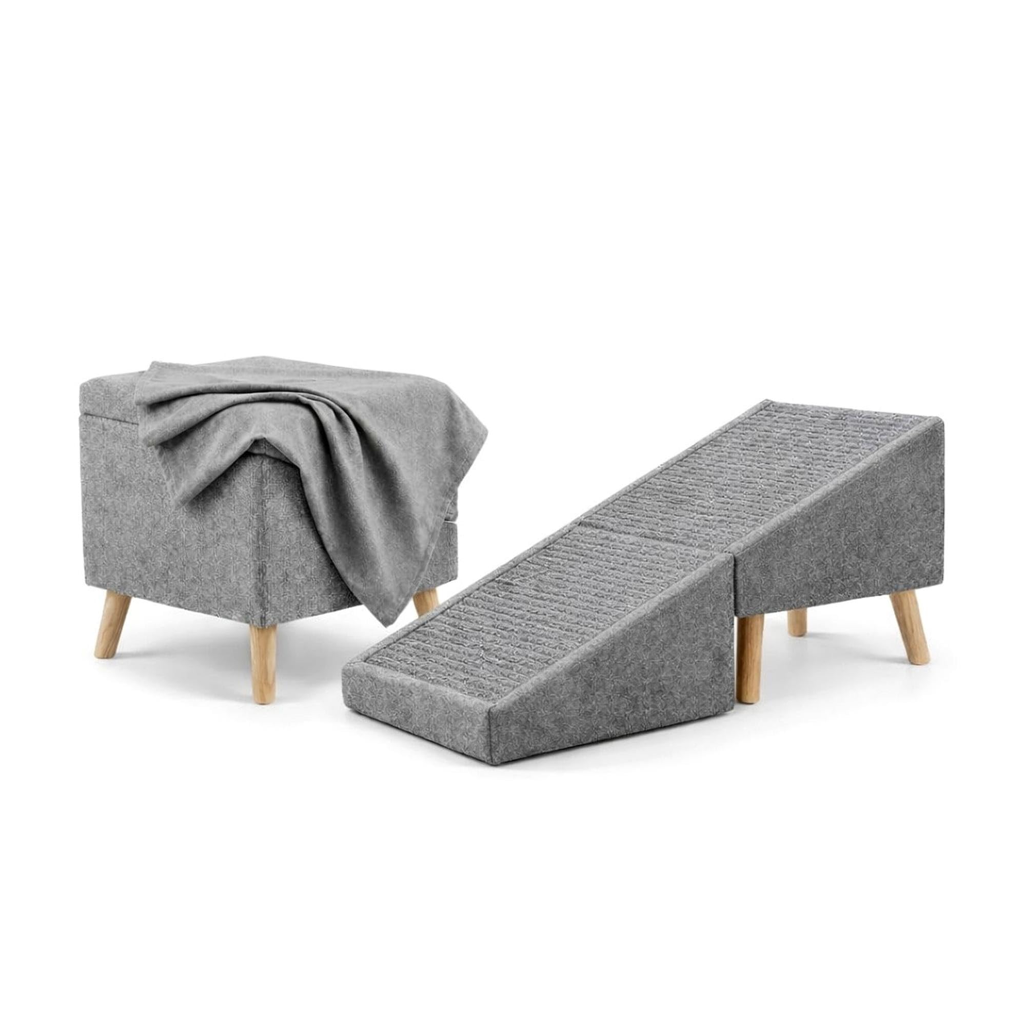 Rampa Plegable Para Perros, Gran Puf Multifuncional O Reposapiés (42 x 42 x 42 Cm) Para Perros Pequeños Y Grandes