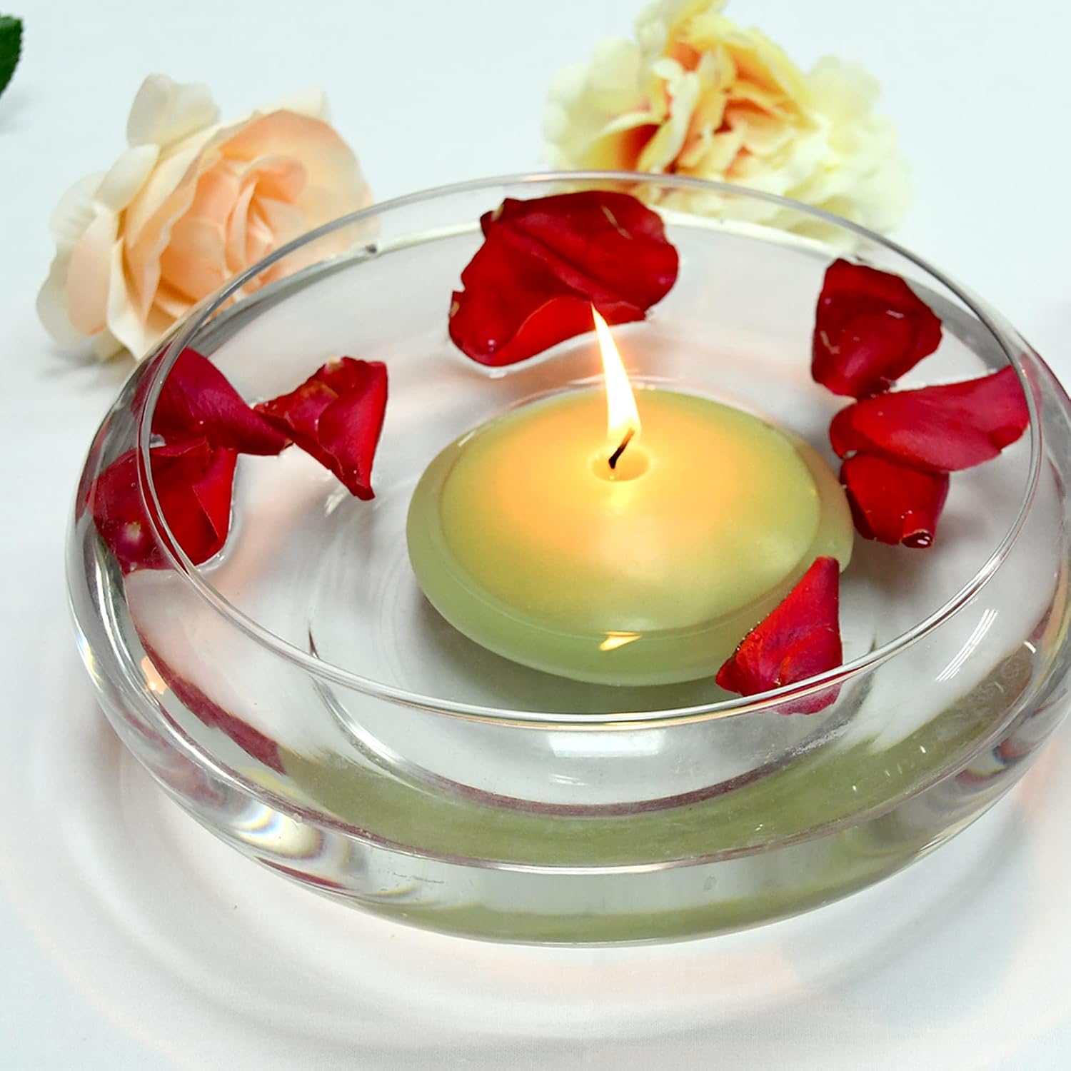 Zest Candle 3-Piece Folding Candles, 4-Inch, Sage Green