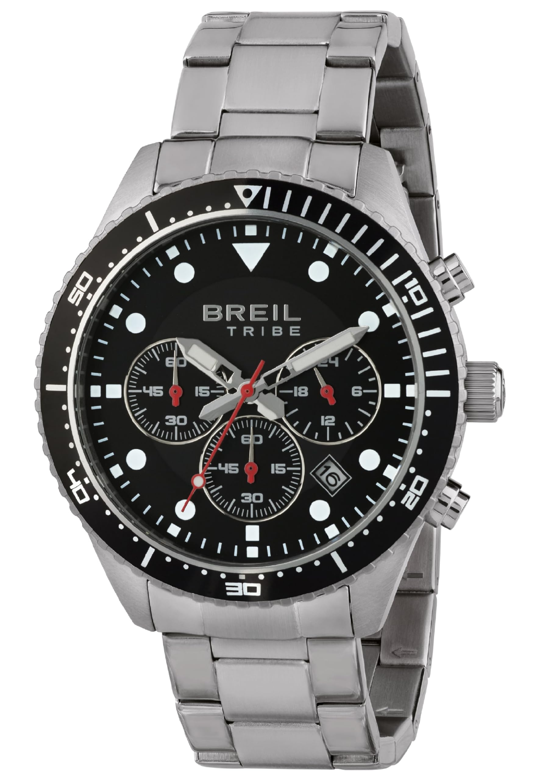 Breil - Watch Collection SAIL Movement Chron for Men, Silver, Standard Size, Bracelet