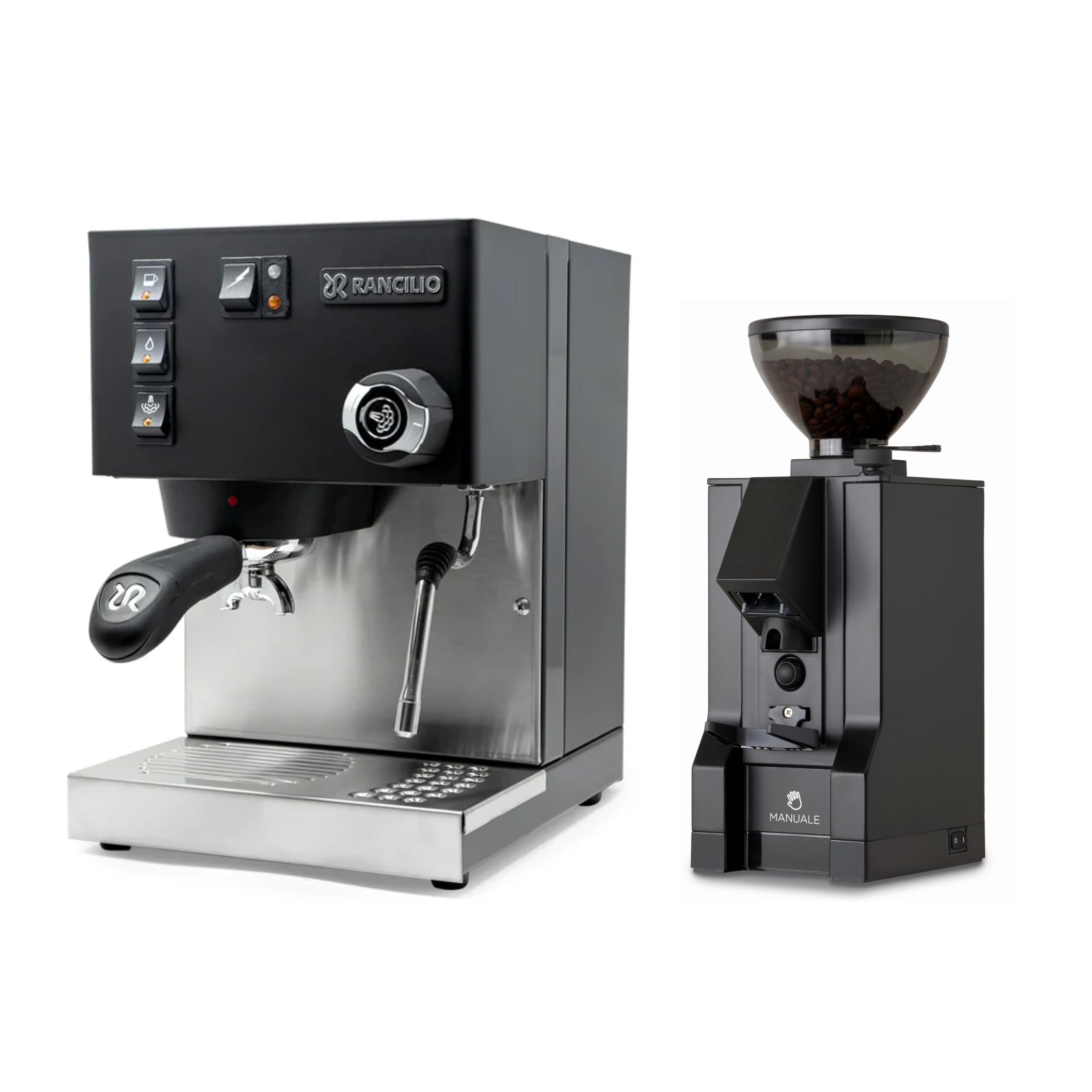 Silvia Espresso Machine and Eureka Mignon Notte Grinder Bundle (Black)