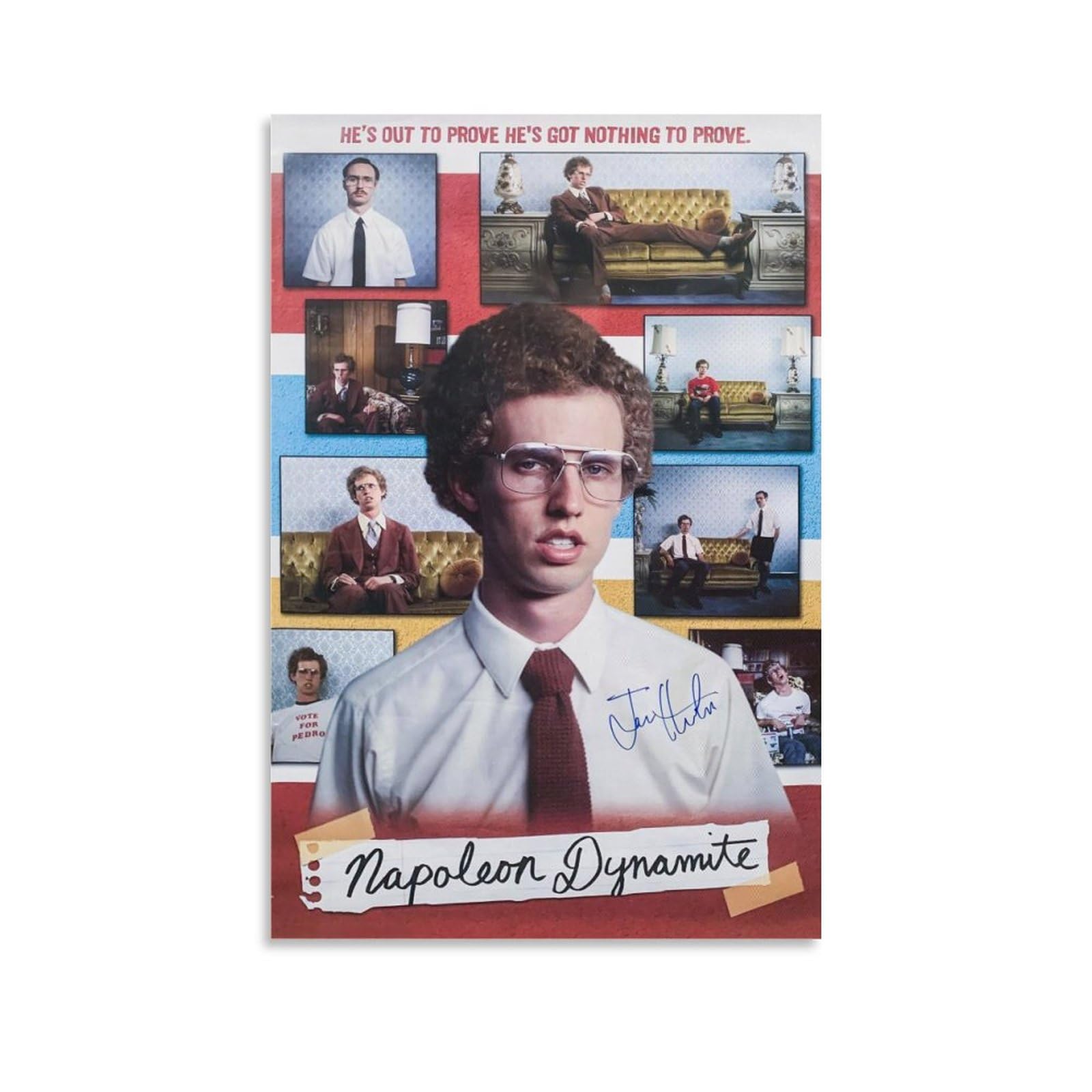 Napoleon Dynamite Movie Poster Art Canvas Print Decoration (4) Canvas Painting Wall Art Poster for Bedroom Living Room Decor 20x30inch(50x75cm) Unframe-style-4
