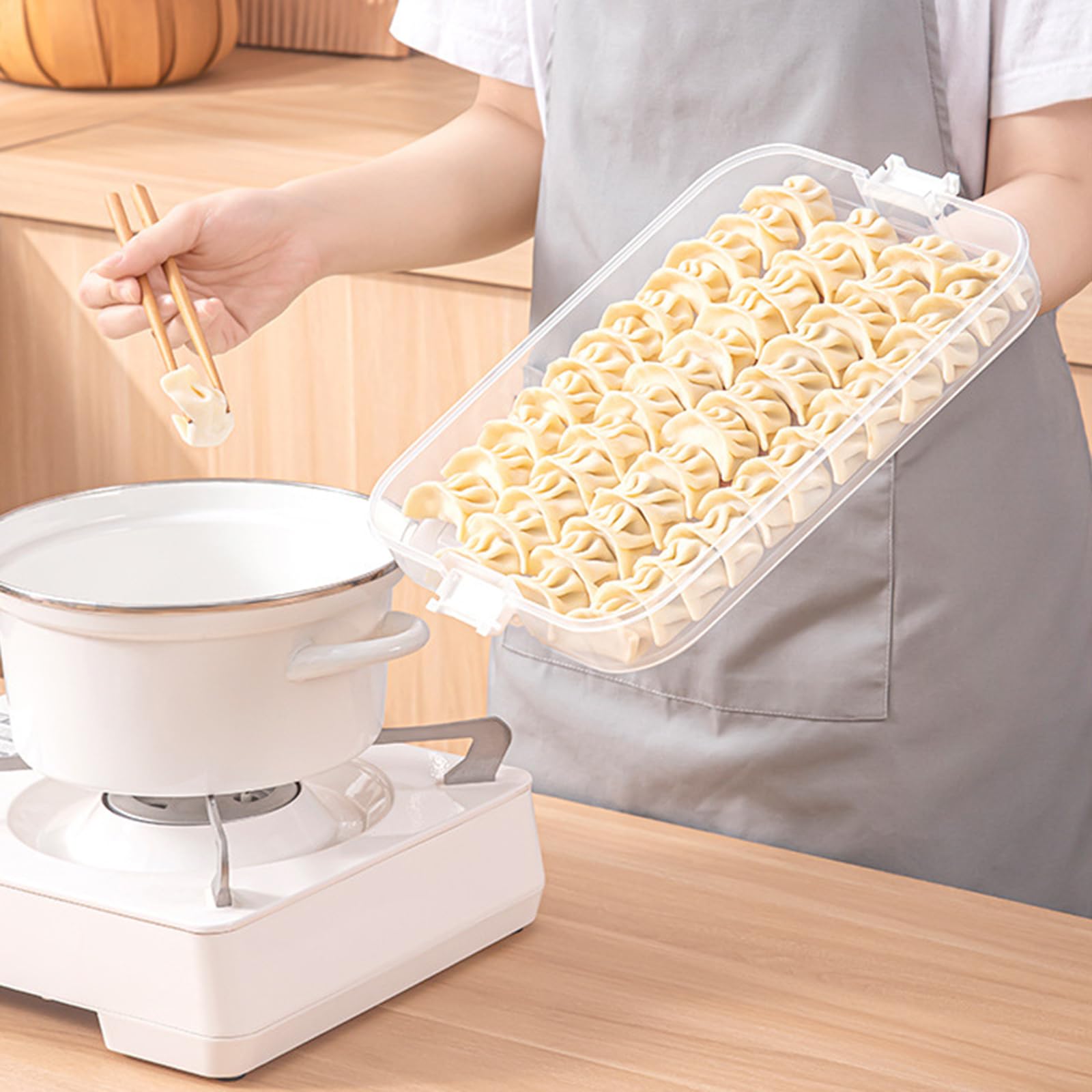 Scatola per Alimenti alla a più Strati con Design del Coperchio Accessorio per Gnocchi Biscotti e Scatola immagazzinaggio per organizzata