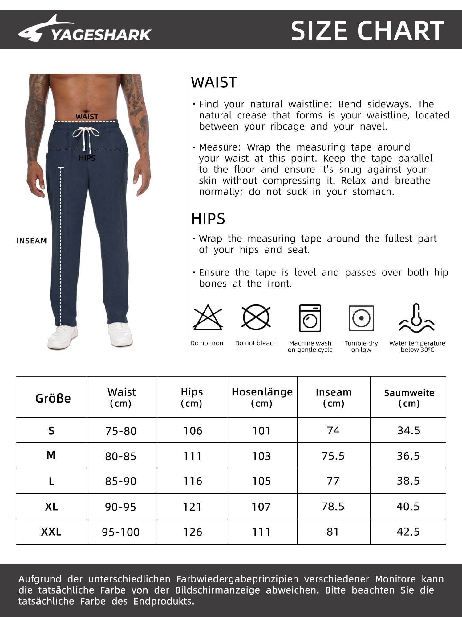 Yageshark Pantaloni in velluto a coste da uomo, vestibilità normale, corduroy, pantaloni per il tempo libero, con tasche e elastico in vita, per ufficio, città e tutti i giorni
