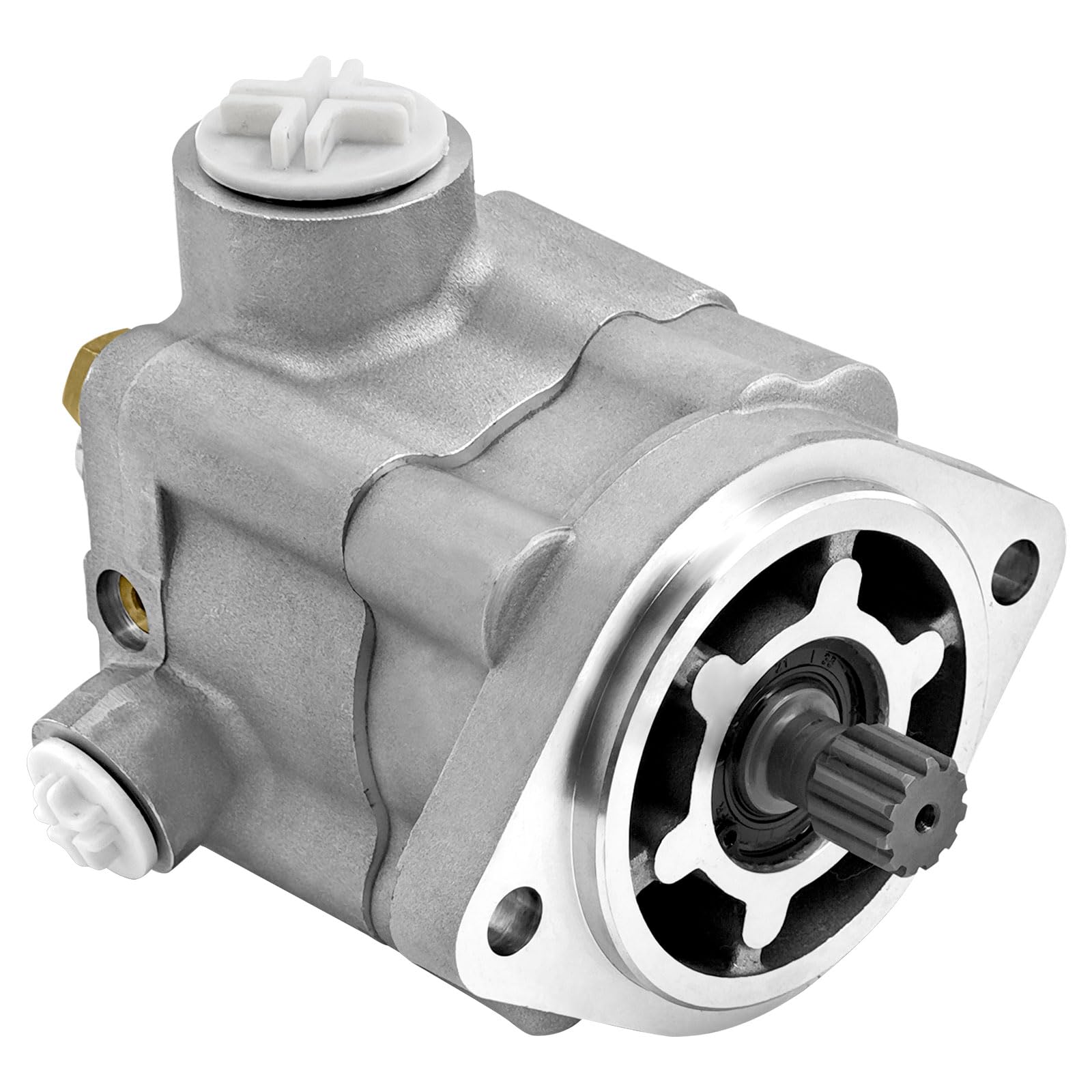 Photo 1 of Uritue 1682625C91 Power Steering Pump Compatible with Detroit 60 Cat 3406 Fits for Navistar 1682625C91 LuK 2107550 Detroit Diesel 23511242 Rotation: Left