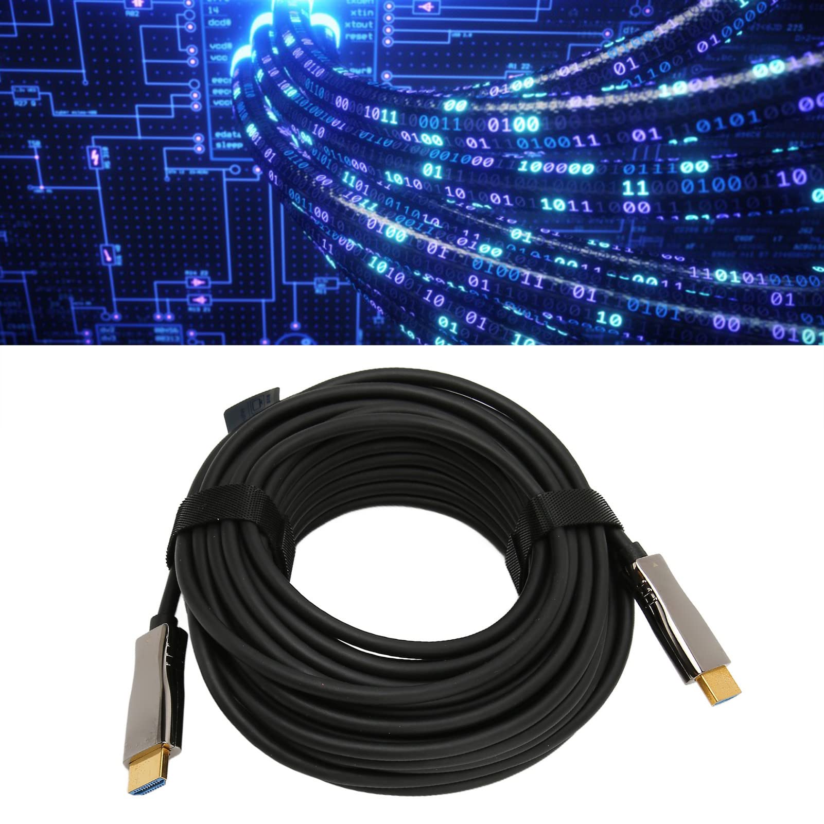 Cavo per interfaccia multimediale 4K HD, cavo di interfaccia ottica multimediale HD verso interfaccia multimediale HD, velocità elevata di 18 Gbps con conversione del segnale non (25 m/82 piedi)