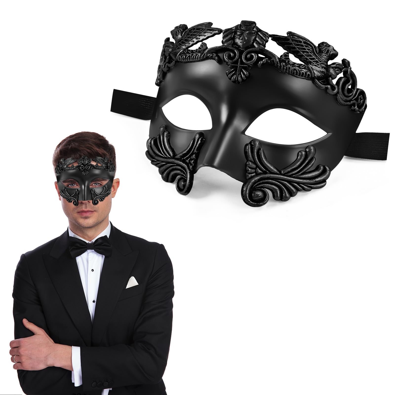 EKKONG Mascaras Venecianas Hombre, Mascara Disfraz Antifaz Carnaval Venecia Máscara Veneciana para Halloween Masquerada Carnival Vestir Accesorios