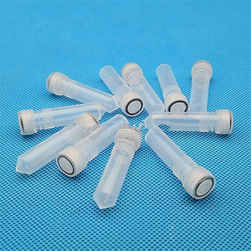 Attrezzature e forniture di laboratorio Provette da laboratorio in plastica 2 ml con fondo conico for campioni biologici guarnizione