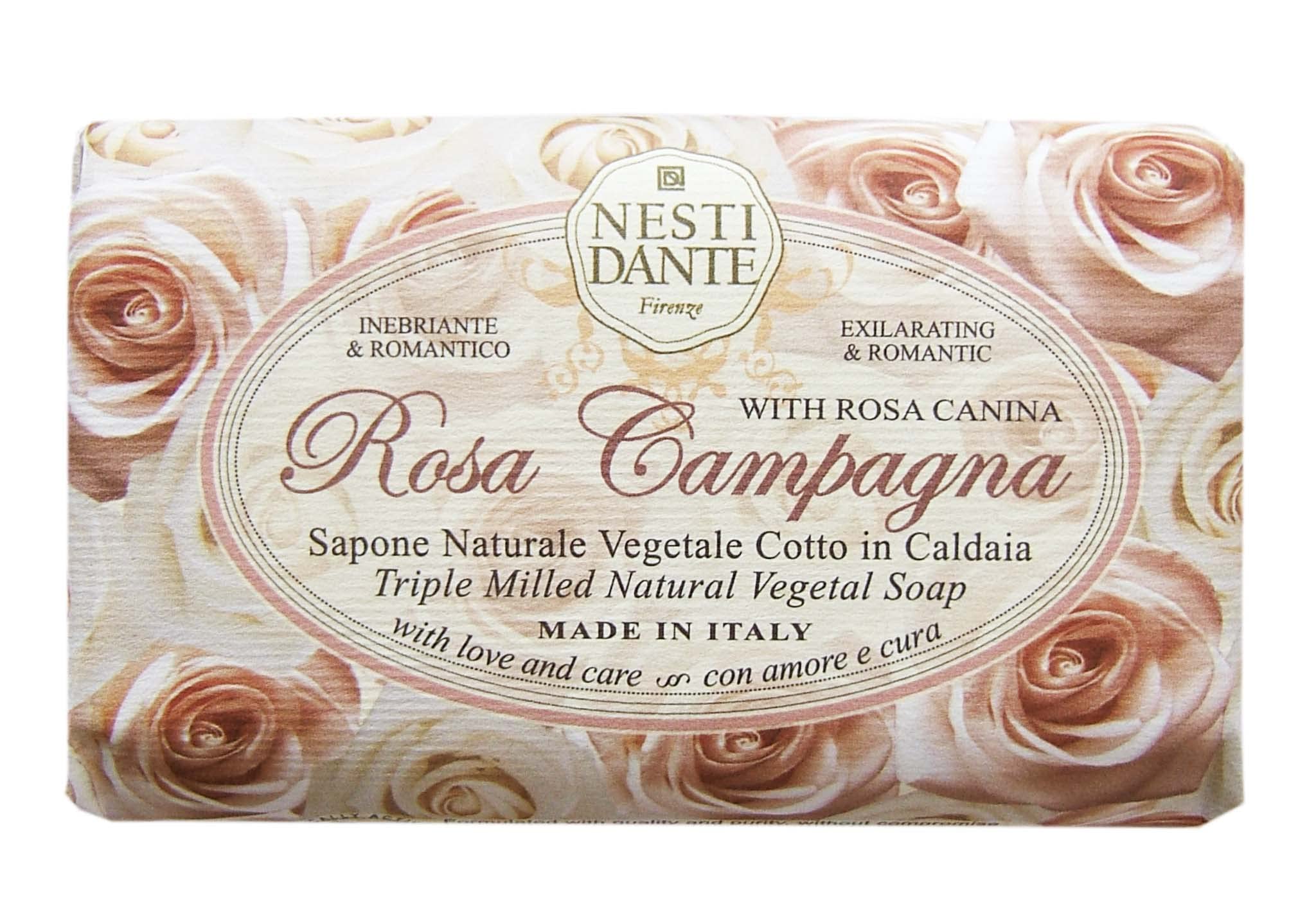 Nesti Dante Le Rose Rosa Campagna Seife – 150 g, Unisex, alle Hauttypen
