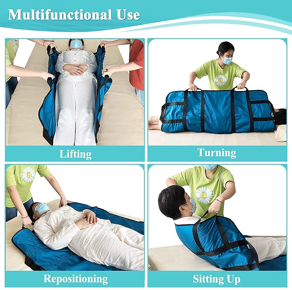 Almohadillas de posición de Cama para Mover la Cama, ayudas para Ancianos para Vivir, sábanas de Dibujo, ayudas de Movilidad para Ancianos discapacitados, Girar, reposicionar, Deslizar