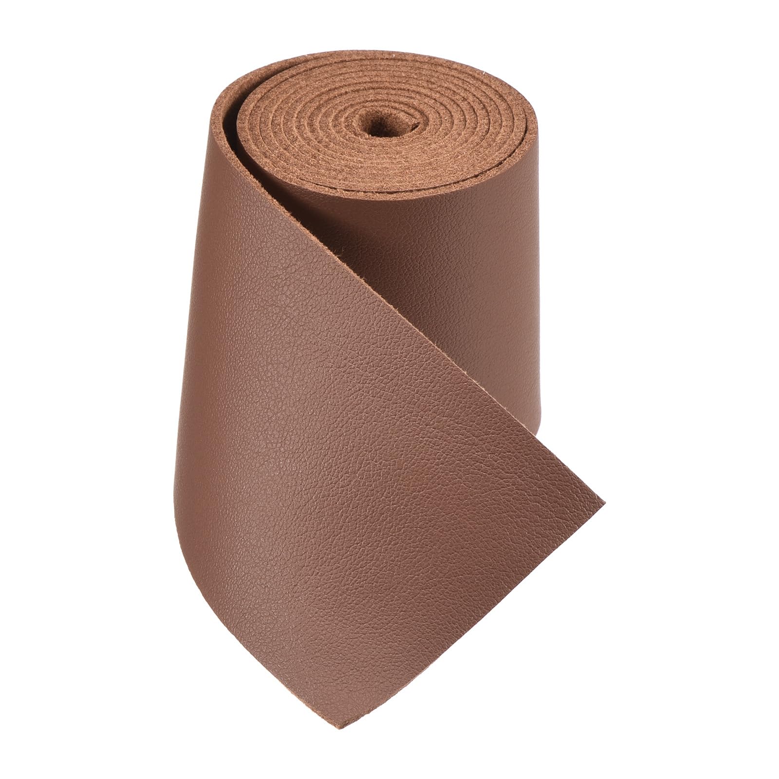 DMiotech Red Brown Faux Leather Strap 2 Inch Wide 39 Inch Long Flat Leather Belt Strip 1.3mm Thick Single Sided Cord for Arts Craft DIY Traction Ropes