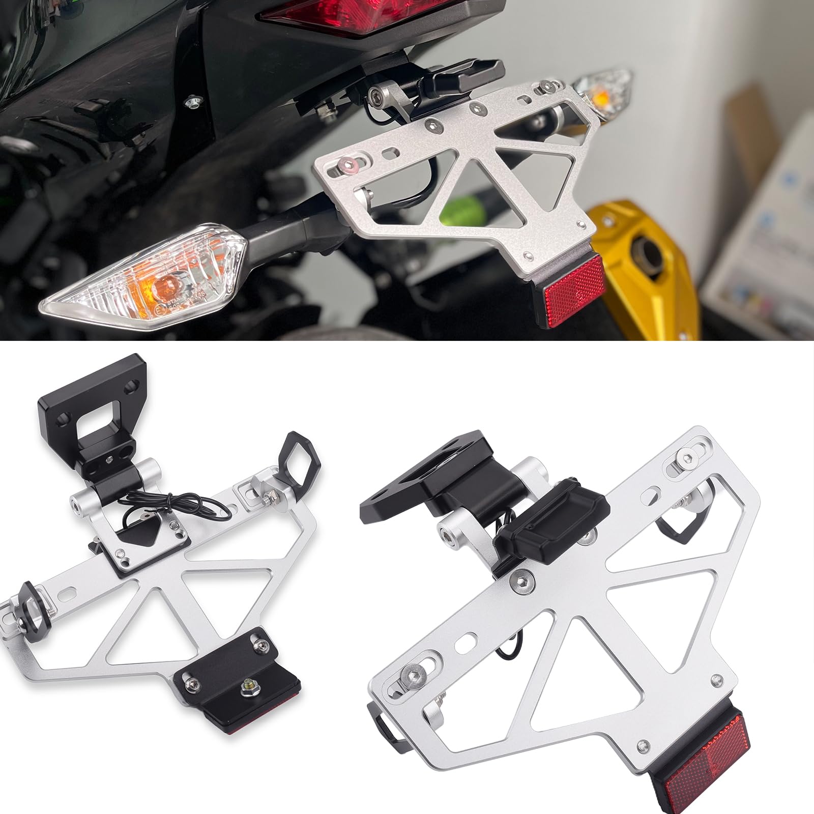 専用出品 Amazon | LEDISHUN バイク用アルミ製 フェンダーレスキット カワサキ