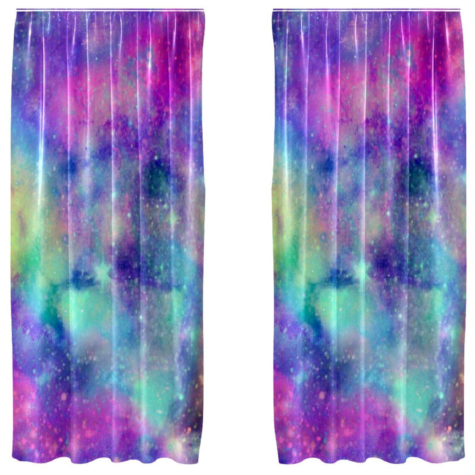 Rideaux occultants bleu ciel galaxie Rosy Blue pour fenêtre de chambre 213