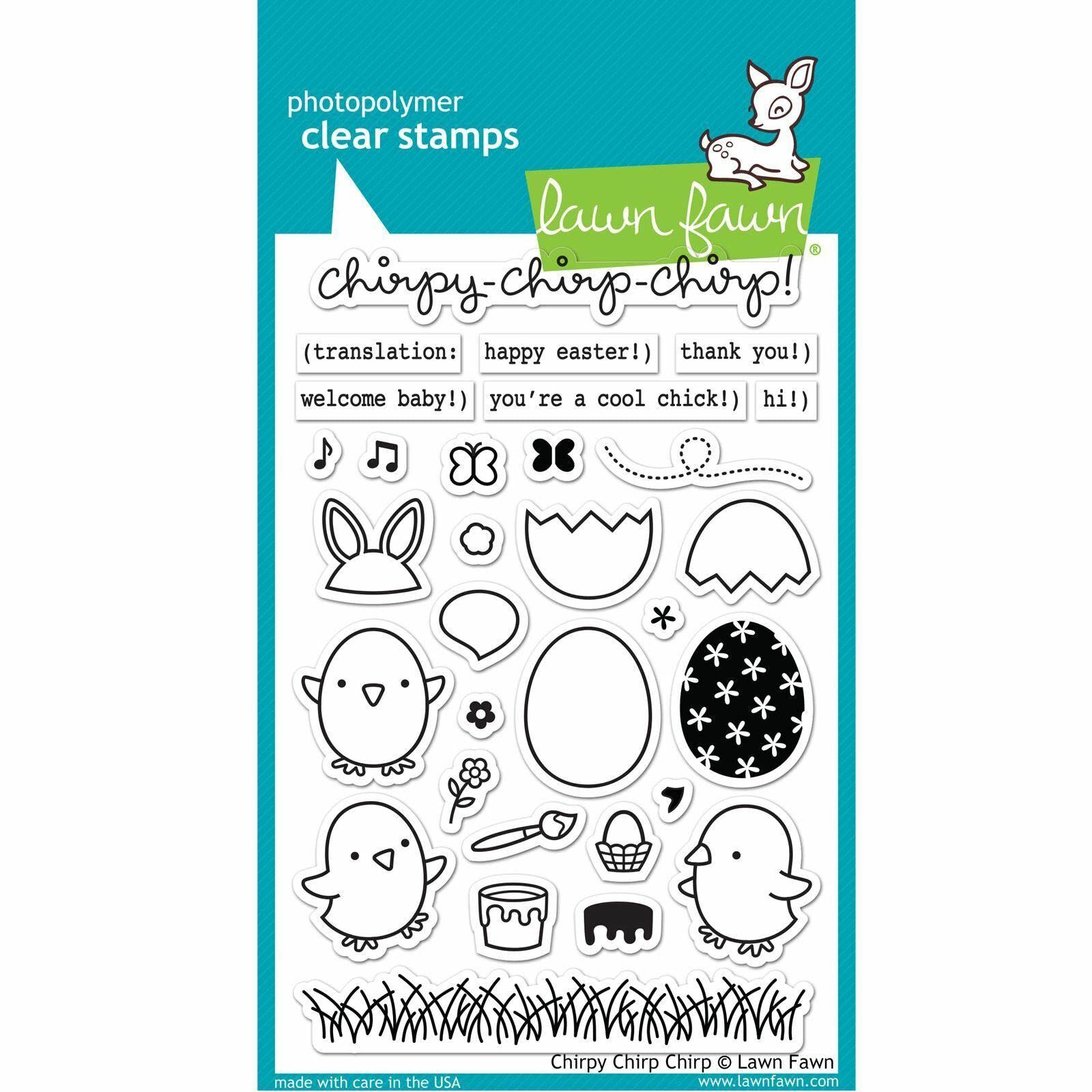 Lawn Fawn Chirpy Chirp Chirp 4X6 Clear Stamp Set