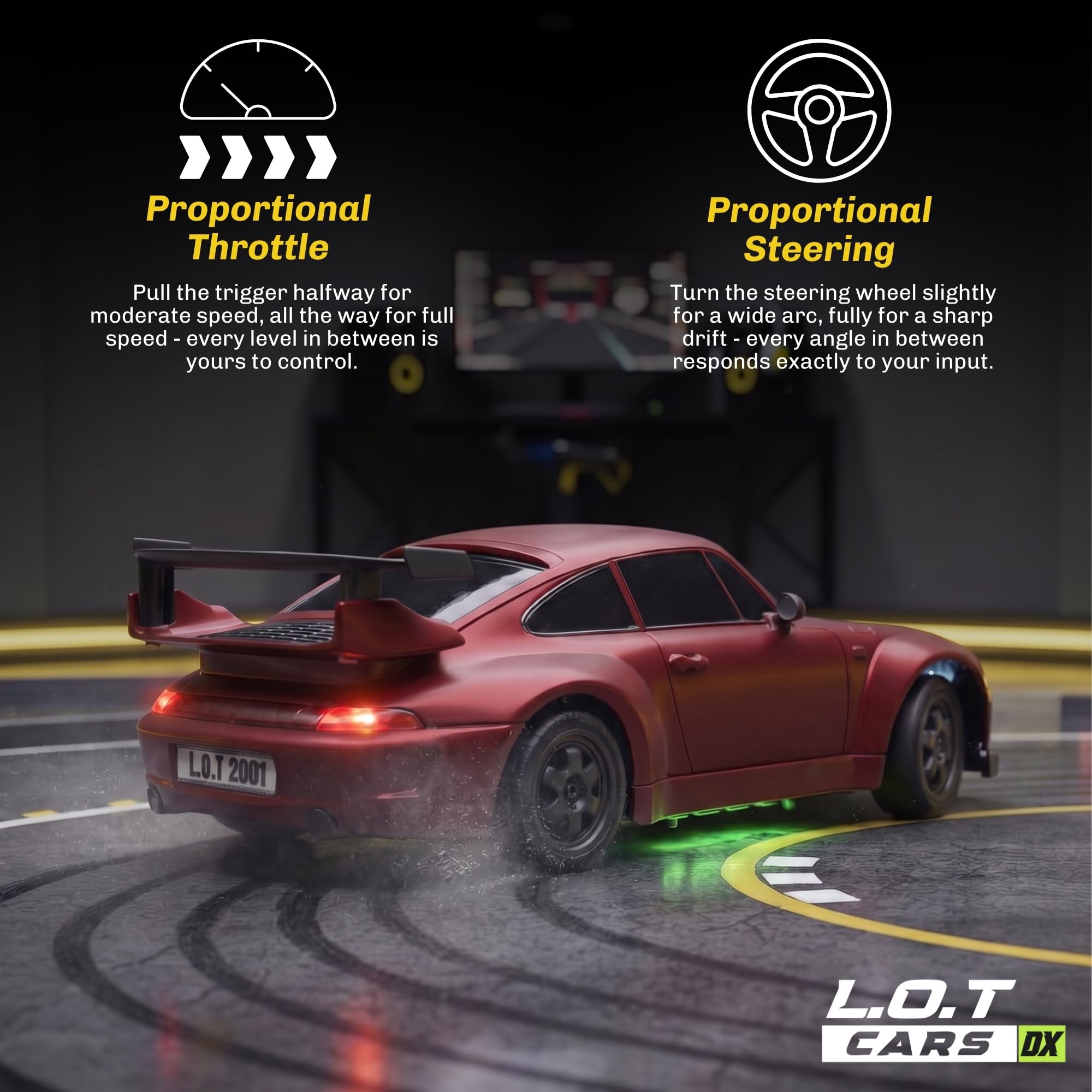 L.O.T TOYS Flare RC Drift Car - 2.4Ghz Remote Control -5