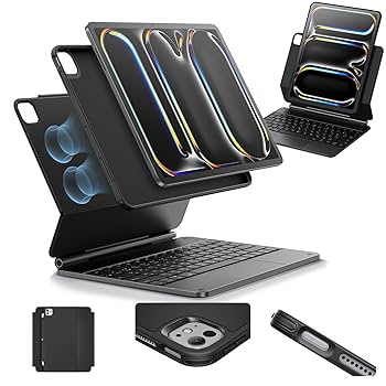iPad スペースグレー本体simフリーキーボード ケース付き Nillkin Carry Go ポータブルハンドルバックライトキーボード