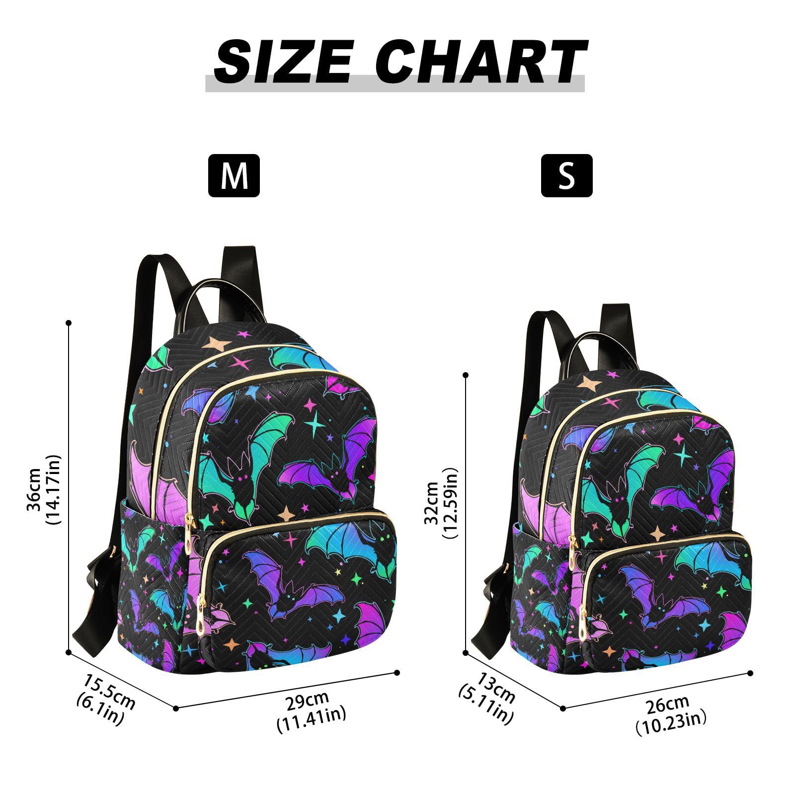 Yasala Women Fashion Backpack Neon Bat Travel Bag Compact Daily Bag Diaper Bag Everyday Use