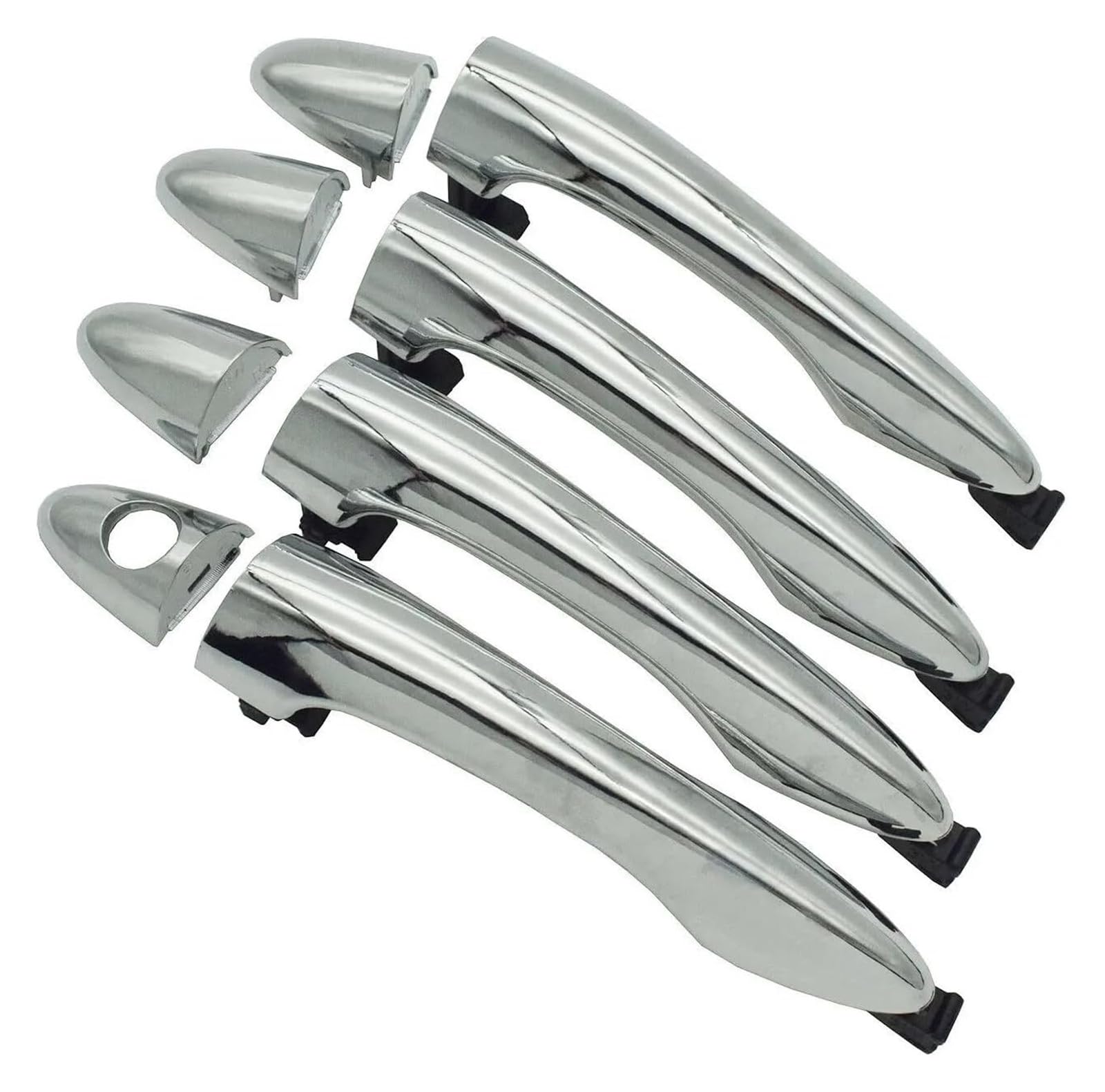 ASDDLLNN Exterior Sliding Door Handle for Kia for Sportage 2011-2016 Car Door Handle Repair Front Rear Exterior Outside Handles Set Chrome 82661-3W000