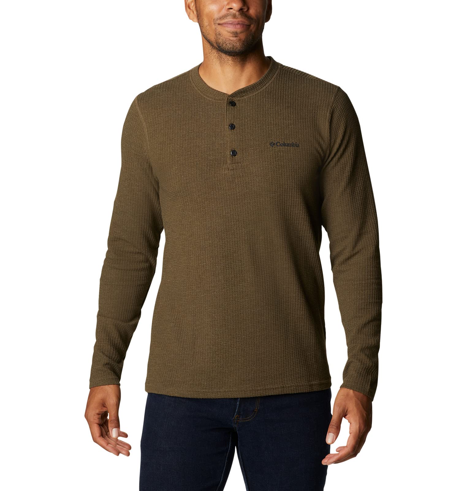 Men's Pine Peak Waffle Long Sleeve Henley