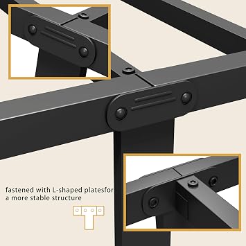 Vengarus Twin Metal Bed Frame with Victorian Headboard & Footboard, Black | 14 Twin Metal Platform Frame, Heavy Duty Steel Slat Support, Noise Free, No Box Spring Needed, Easy Disassembly & Transport