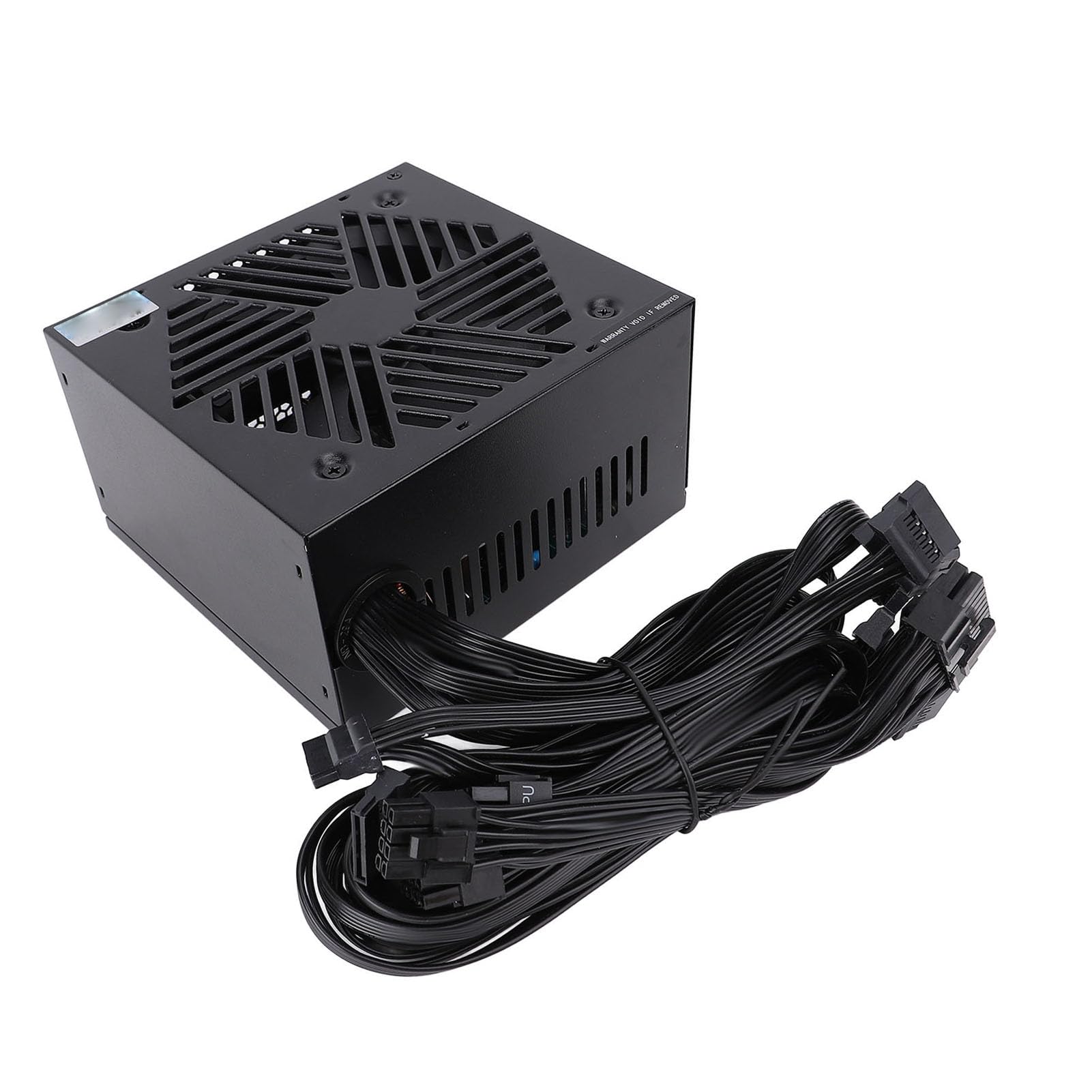Ejoyous Fuente de Alimentación ATX Aleación de Aluminio ATX PSU 600W Voltaje Completo Activo con Control de Ventilador Térmico Inteligente de 24 Pines 4 Plus 4 Pines para PC para Juegos Oficina en