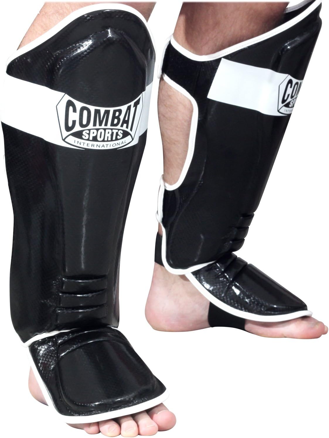 Ringside Combat Sports MMA Kickboxing Shin Guards, Black, Regular