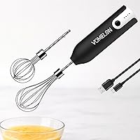 Vista 9 de Batidora de mano eléctrica con varillas Batidora de huevos recargable inalámbrica de mano con 2 cabezas de mezcla de acero inoxidable Batidora