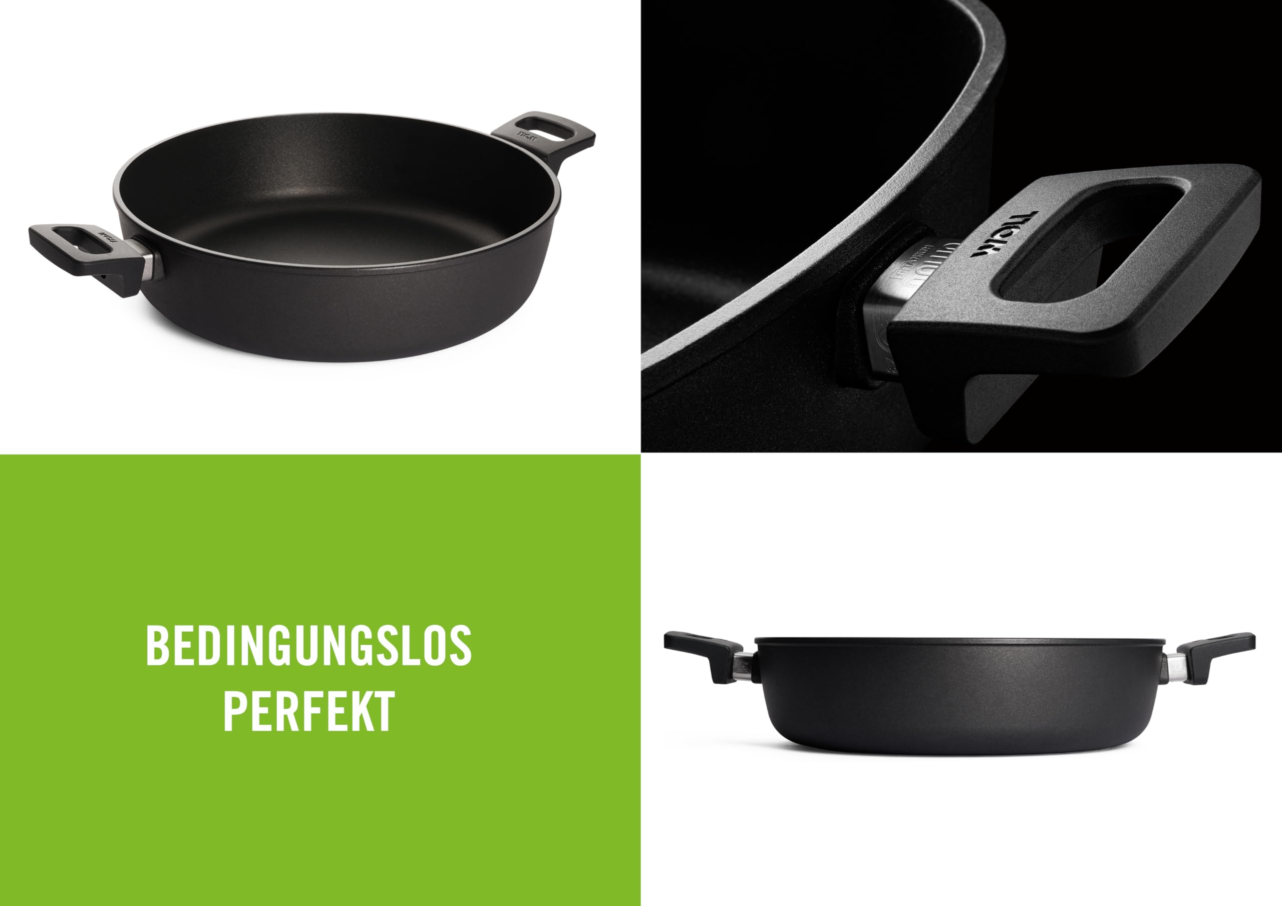 Woll Nowo - Casseruola in titanio, induttiva, diametro 32 cm, altezza 8 cm, 5,5 litri, con 2 manici laterali, adatta a tutti i piani cottura