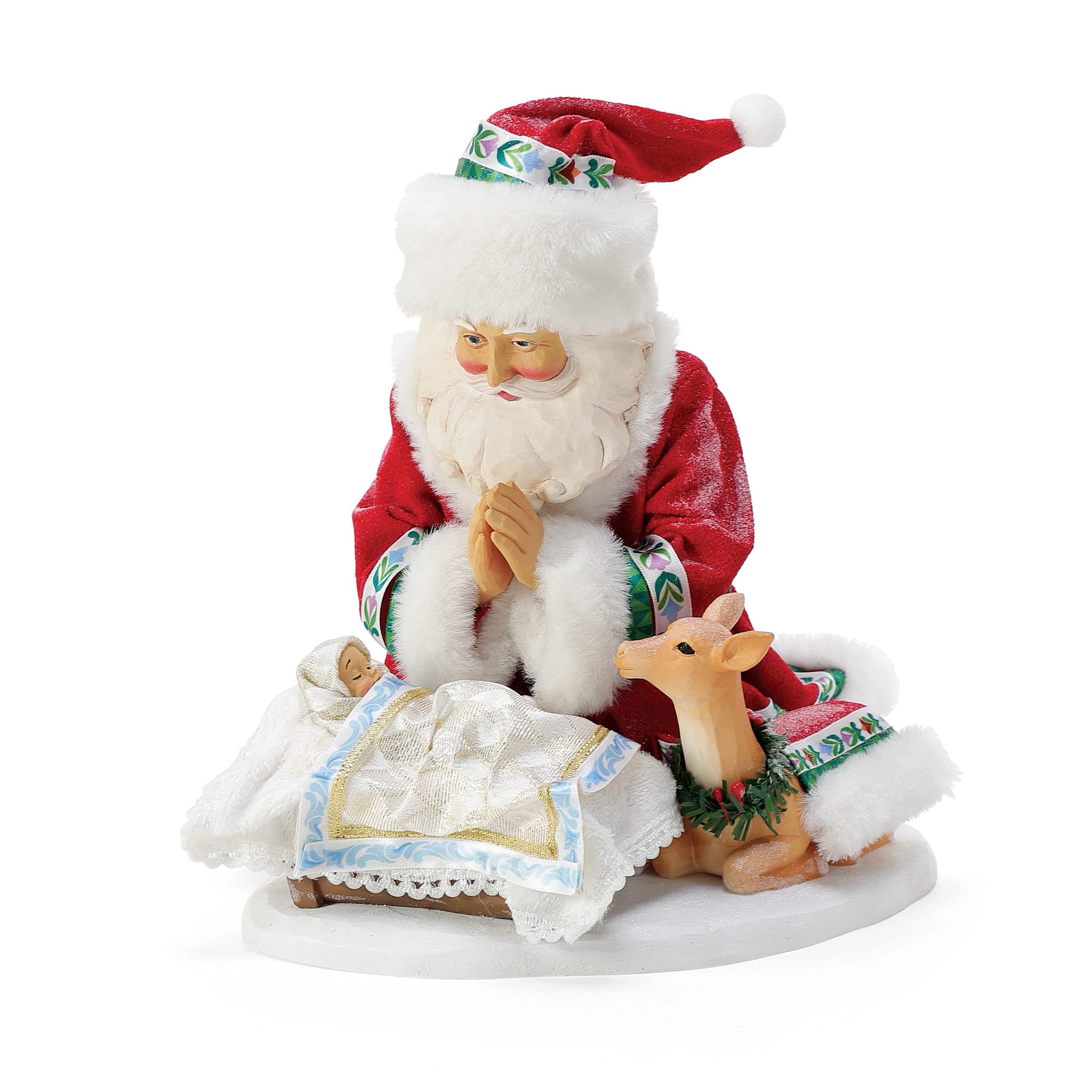 Department 56 Possible Dreams Jim Shore Santa Wrapped in Love Sınırlı Üretim Heykelcik, 22 cm, Çok Renkli