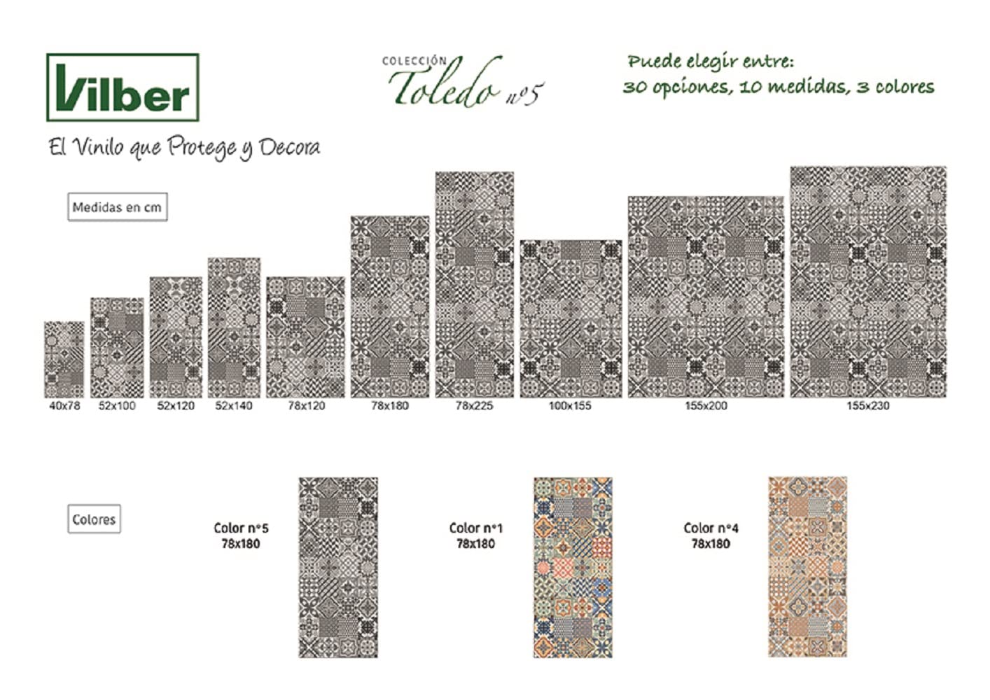Vilber, Vinylteppich, Toledo DU 05 78 X 120 x 0.22 cm