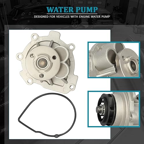 Miniatura 3 de IRONTEK Bomba de agua de motor 1334142 apta para Chevrolet (2009-2011 Aveo/2011-2014 Cruze), para Pontiac (2009-2010 G3/2009 G3 Wave), para Saturn