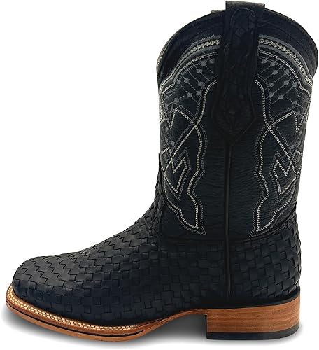 The Western Shops Botas vaqueras con punta cuadrada para hombre