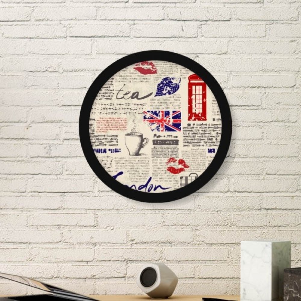 Cadre photo rond Angleterre pour rompre la monotonie des murs blancs