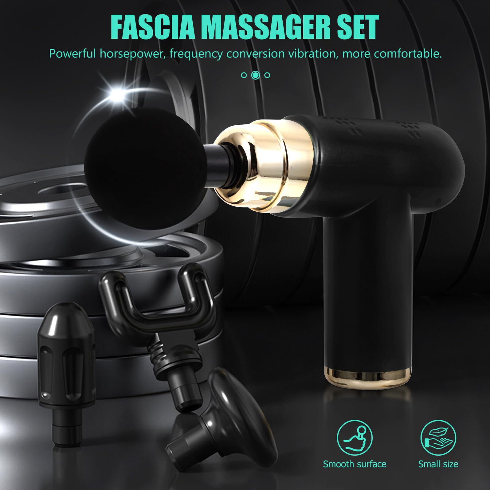 Mini Masajeador Eléctrico de Percusión Ajustable para Uso Doméstico de Terapia Profunda para Cuello Espalda y Piernas Dispositivo Portátil para Aliviar Muscular y Rigidez